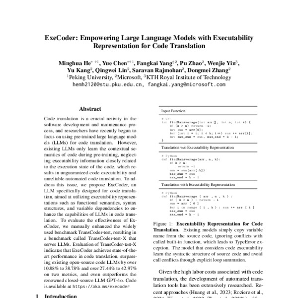 ExeCoder: Empowering Large Language Models with Executability ...