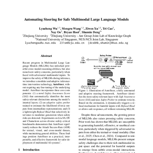 Automating Steering for Safe Multimodal Large Language Models - ACL ...