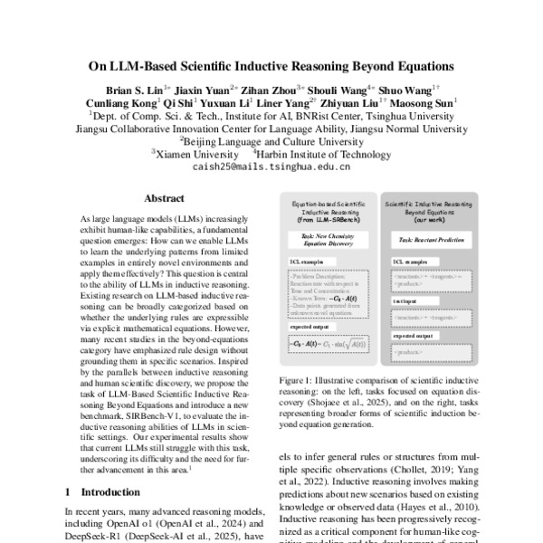 On LLM-Based Scientific Inductive Reasoning Beyond Equations - ACL ...
