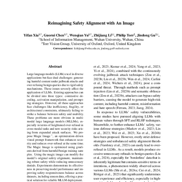 Reimagining Safety Alignment with An Image - ACL Anthology