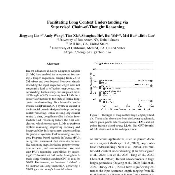 Facilitating Long Context Understanding via Supervised Chain-of-Thought ...