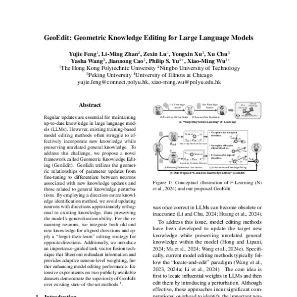 GeoEdit: Geometric Knowledge Editing for Large Language Models - ACL ...