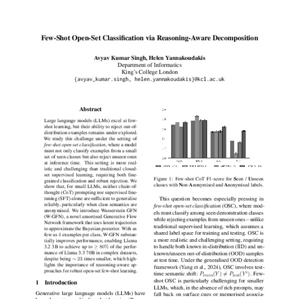 Few-Shot Open-Set Classification via Reasoning-Aware Decomposition ...
