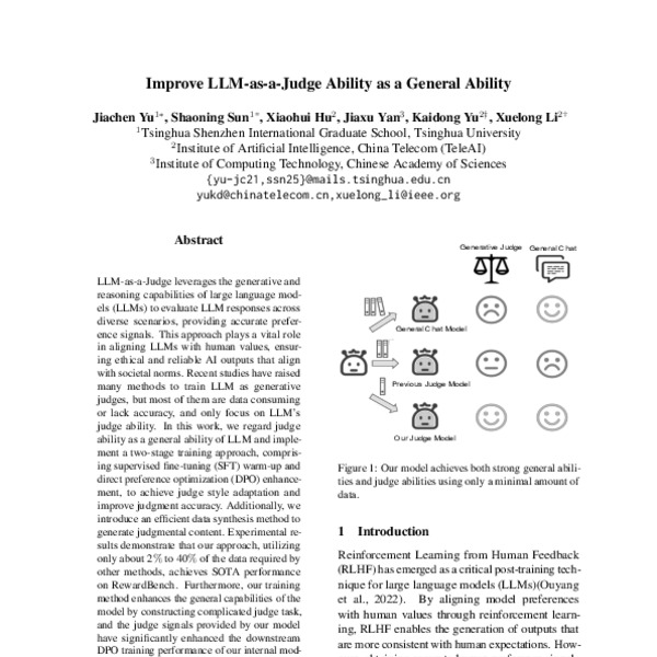 Improve LLM-as-a-Judge Ability as a General Ability - ACL Anthology