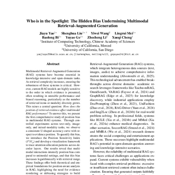 Who is in the Spotlight: The Hidden Bias Undermining Multimodal ...