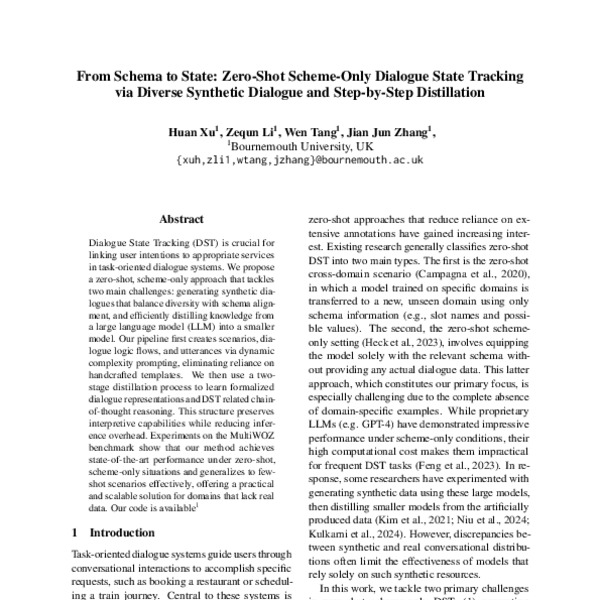 From Schema to State: Zero-Shot Scheme-Only Dialogue State Tracking via ...