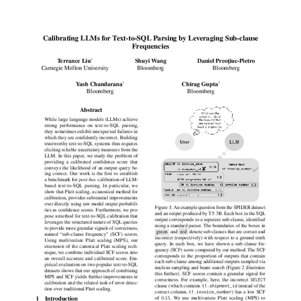 Calibrating LLMs for Text-to-SQL Parsing by Leveraging Sub-clause ...