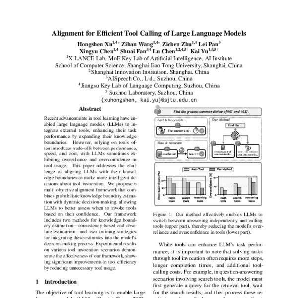 Alignment for Efficient Tool Calling of Large Language Models - ACL ...