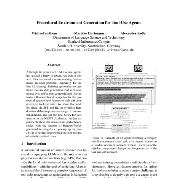 Procedural Environment Generation for Tool-Use Agents - ACL Anthology