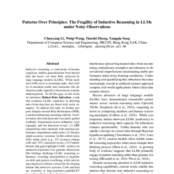 Patterns Over Principles: The Fragility of Inductive Reasoning in LLMs ...