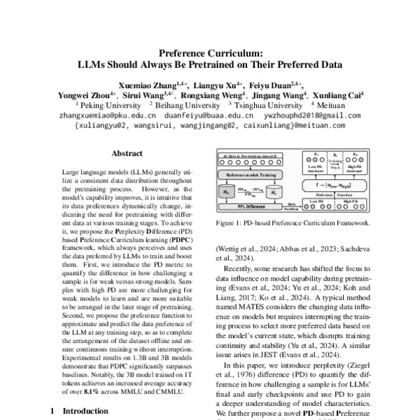 Preference Curriculum: LLMs Should Always Be Pretrained on Their ...