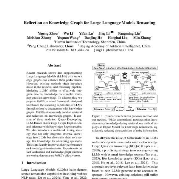 Reflection on Knowledge Graph for Large Language Models Reasoning - ACL ...