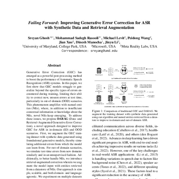 Failing Forward: Improving Generative Error Correction for ASR with ...