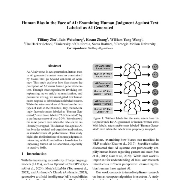 Human Bias in the Face of AI: Examining Human Judgment Against