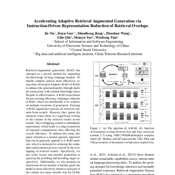 Accelerating Adaptive Retrieval Augmented Generation via Instruction ...