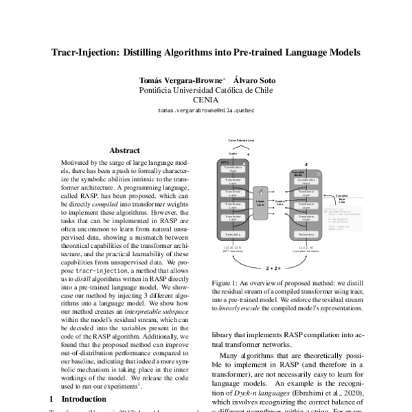 Tracr-Injection: Distilling Algorithms into Pre-trained Language Models ...