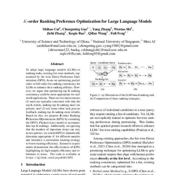 K-order Ranking Preference Optimization for Large Language Models - ACL ...