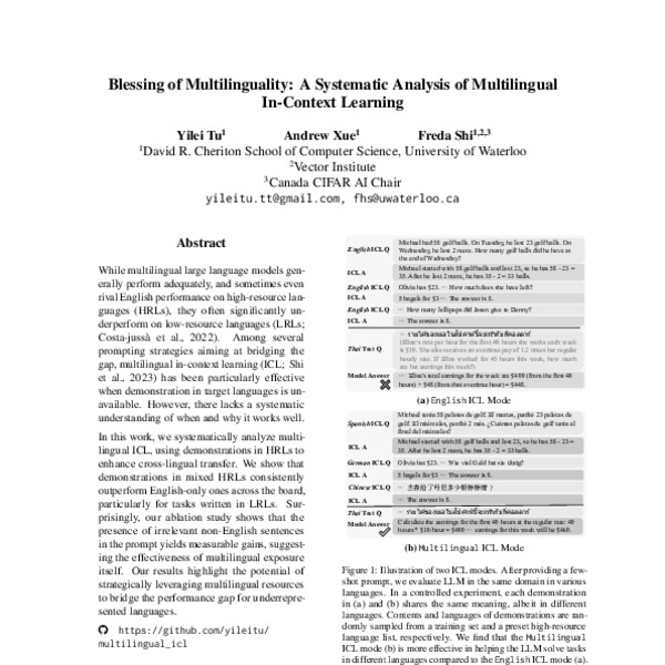 Blessing of Multilinguality: A Systematic Analysis of Multilingual In ...