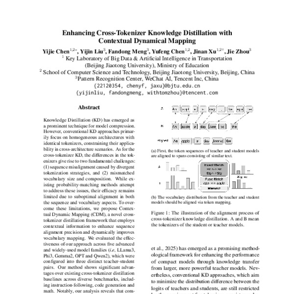 Enhancing Cross-Tokenizer Knowledge Distillation with Contextual ...