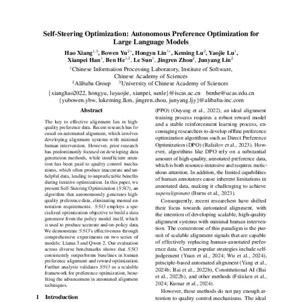 Self-Steering Optimization: Autonomous Preference Optimization for ...
