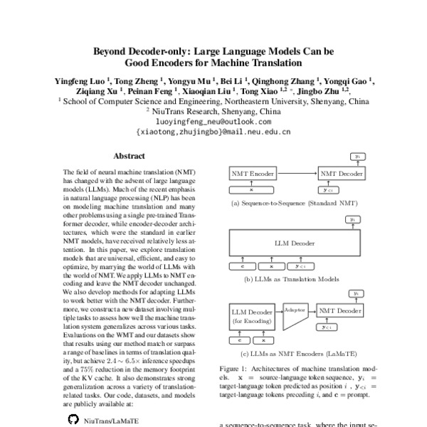 Beyond Decoder-only: Large Language Models Can be Good Encoders for ...