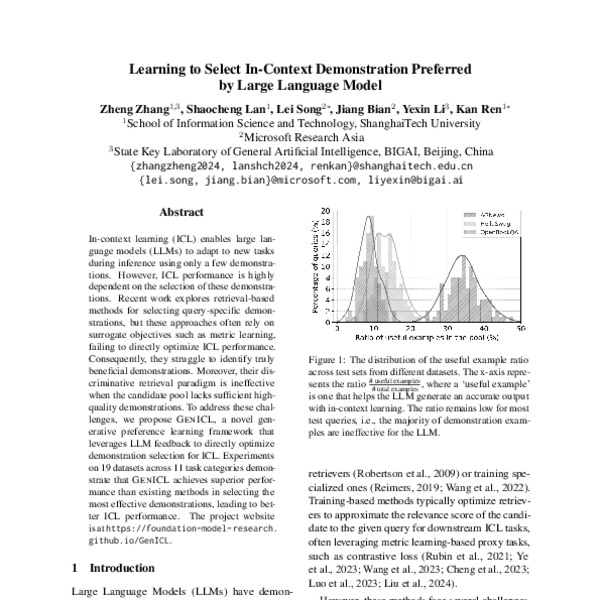 Learning to Select In-Context Demonstration Preferred by Large Language ...
