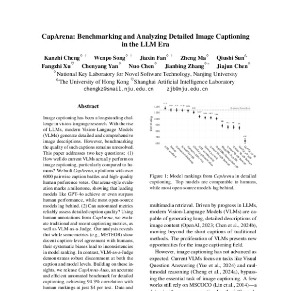 CapArena: Benchmarking and Analyzing Detailed Image Captioning in the ...