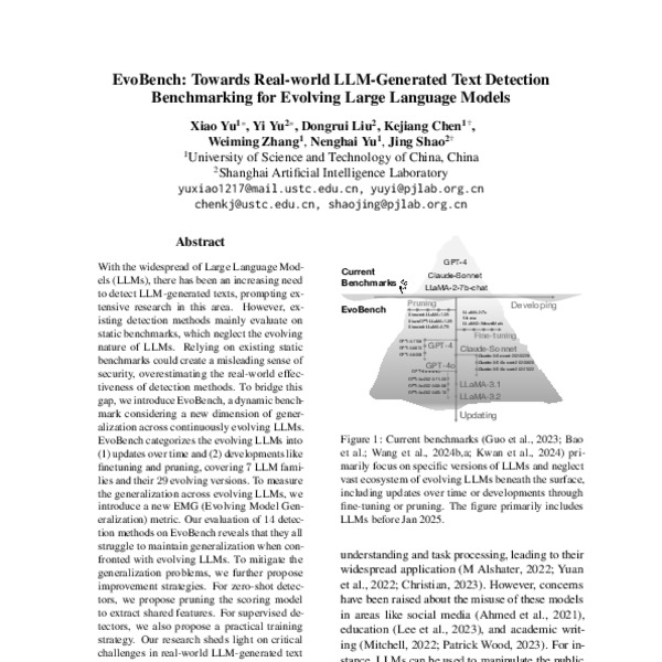 EvoBench: Towards Real-world LLM-Generated Text Detection Benchmarking ...
