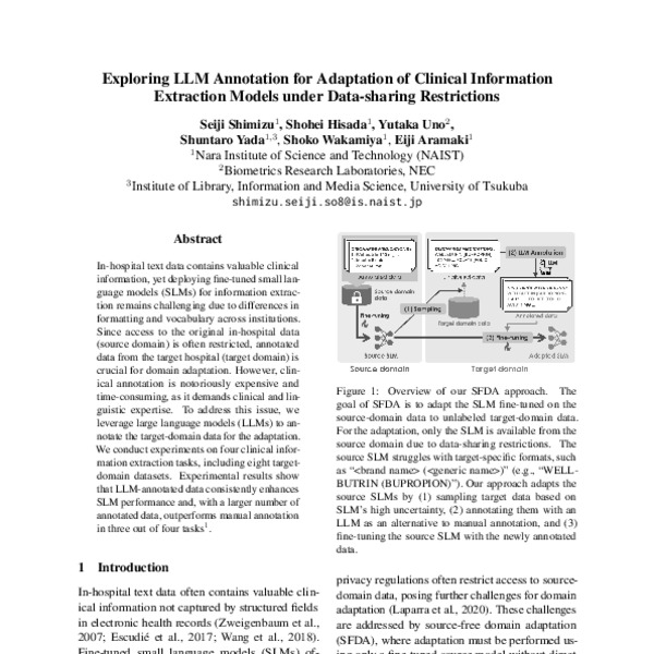Exploring LLM Annotation for Adaptation of Clinical Information ...