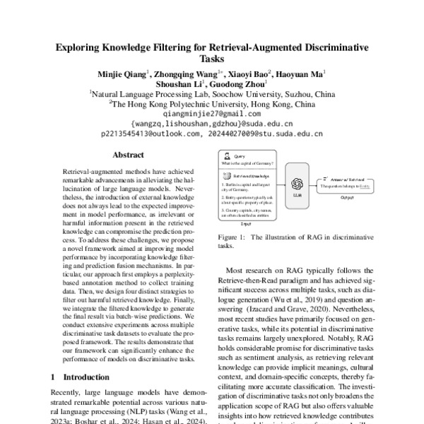 Exploring Knowledge Filtering for Retrieval-Augmented Discriminative ...