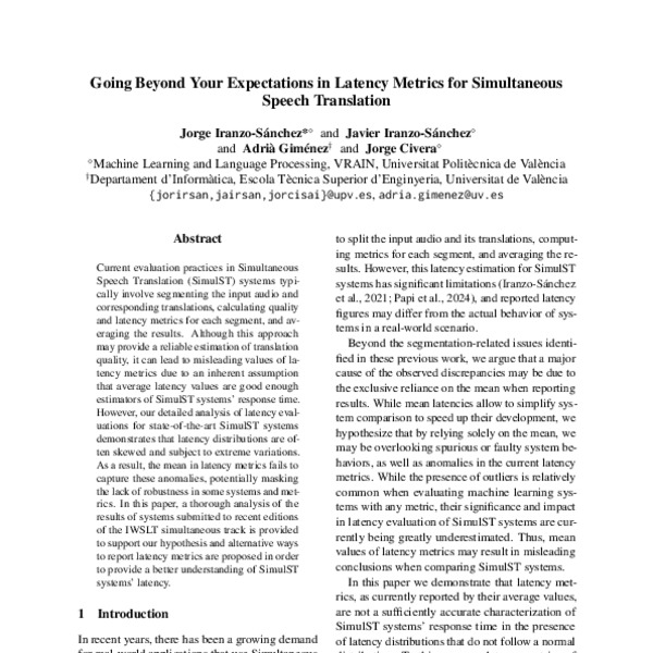 Going Beyond Your Expectations in Latency Metrics for Simultaneous ...