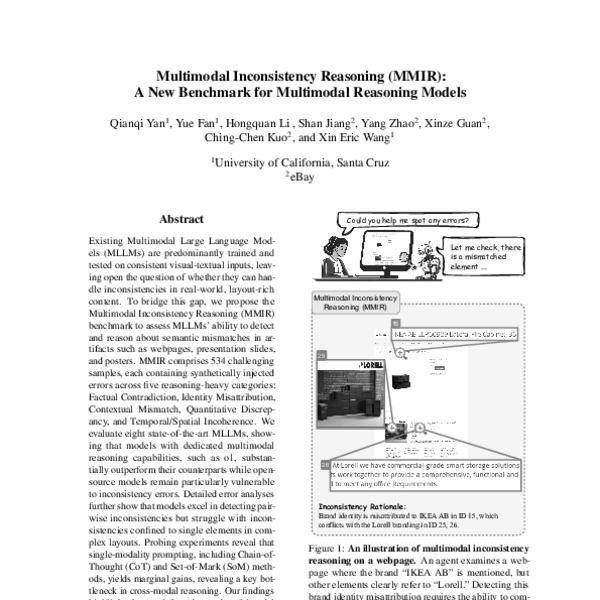 Multimodal Inconsistency Reasoning (MMIR): A New Benchmark for ...