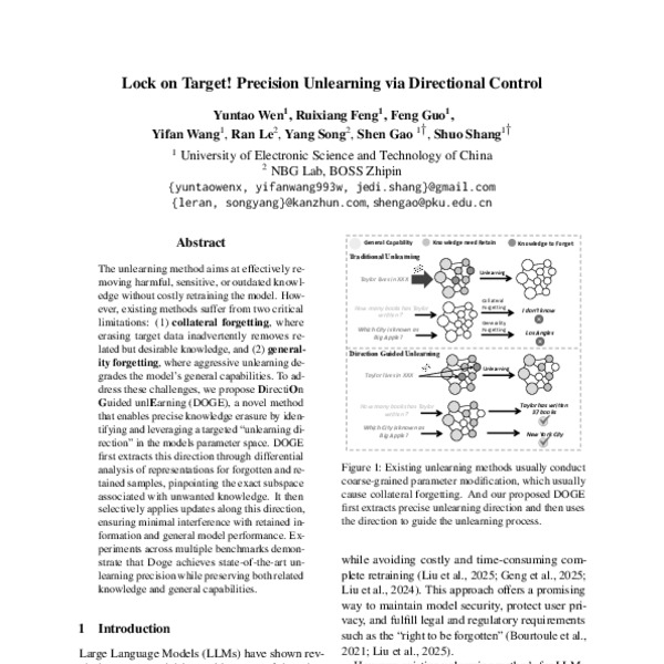 Lock on Target! Precision Unlearning via Directional Control - ACL ...