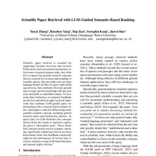 Scientific Paper Retrieval with LLM-Guided Semantic-Based Ranking - ACL ...