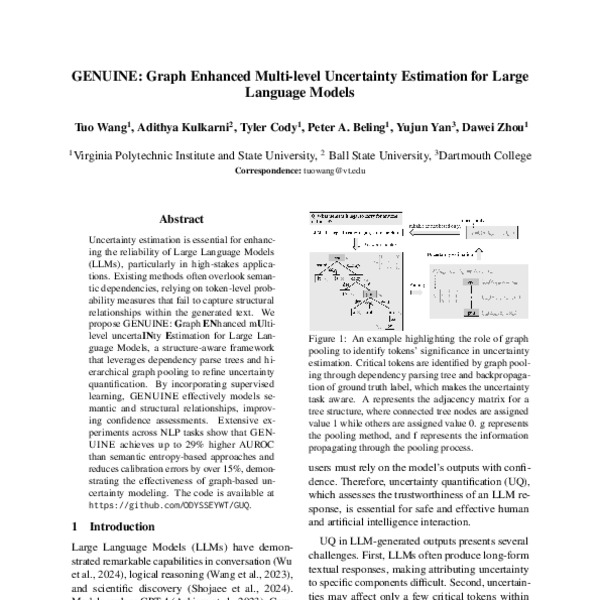 GENUINE: Graph Enhanced Multi-level Uncertainty Estimation for Large ...
