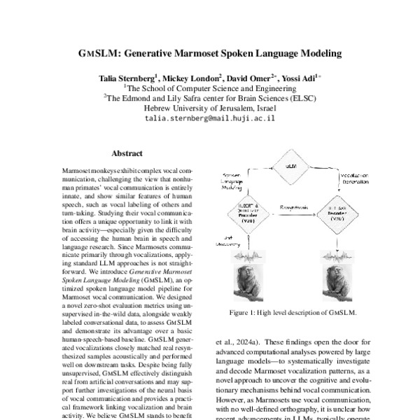 GmSLM : Generative Marmoset Spoken Language Modeling - ACL Anthology