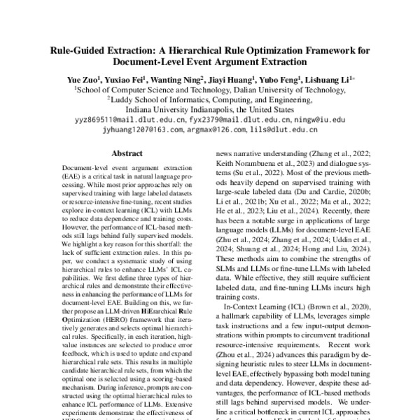Rule-Guided Extraction: A Hierarchical Rule Optimization Framework for ...