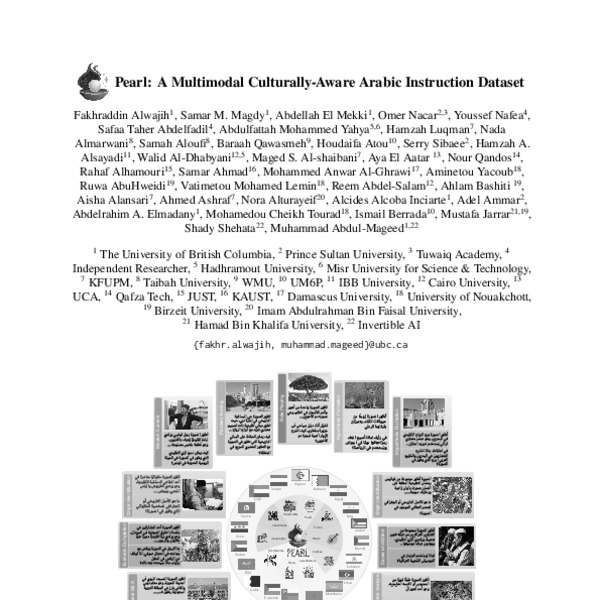 Pearl: A Multimodal Culturally-Aware Arabic Instruction Dataset - ACL ...