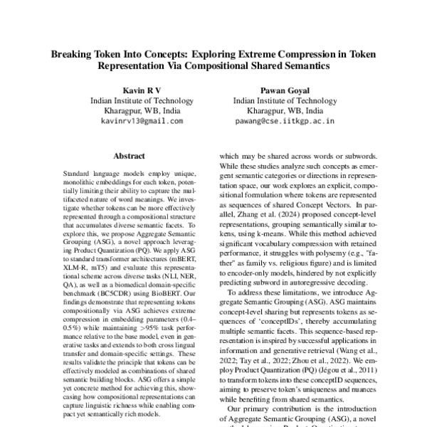 Breaking Token Into Concepts: Exploring Extreme Compression in Token ...