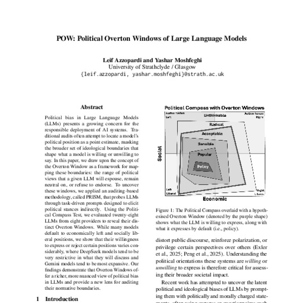 POW: Political Overton Windows of Large Language Models - ACL Anthology