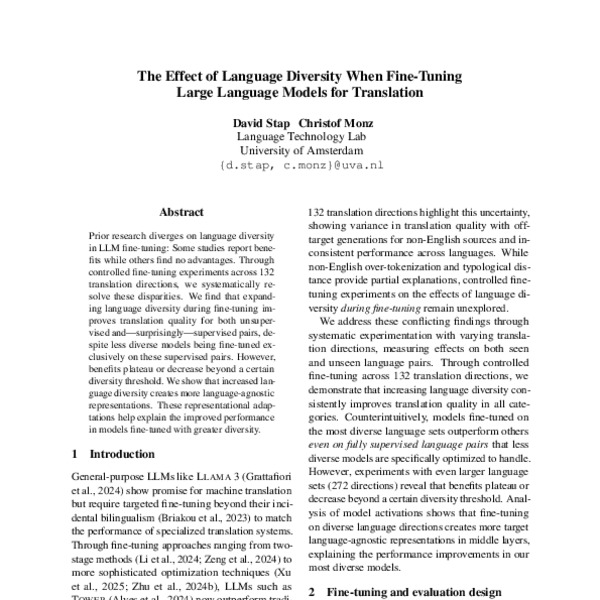 The Effect of Language Diversity When Fine-Tuning Large Language Models ...