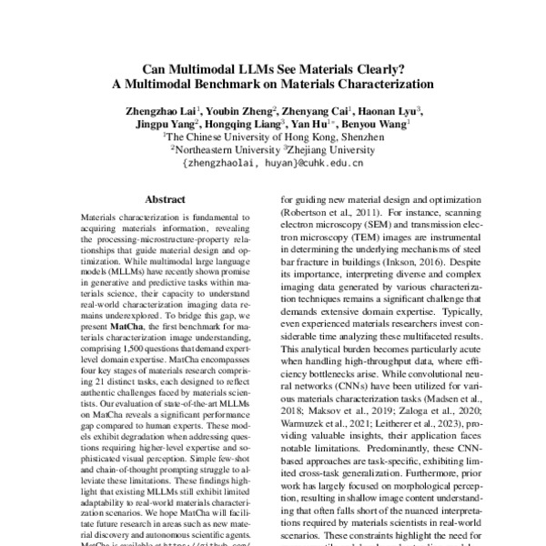 Can Multimodal LLMs See Materials Clearly? A Multimodal Benchmark on ...