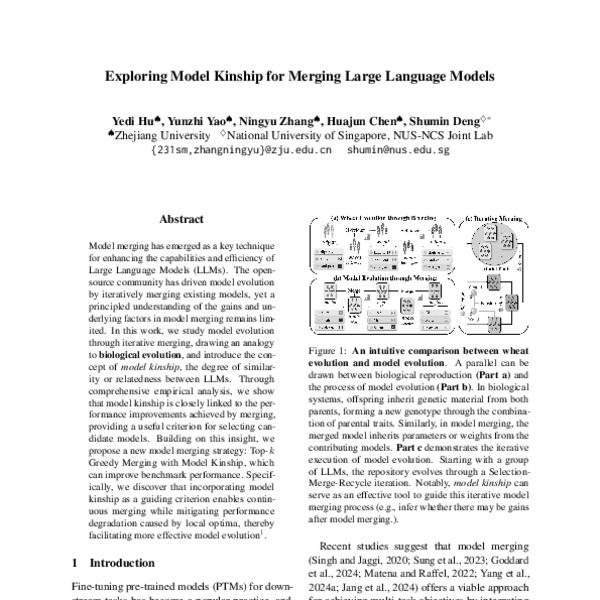 Exploring Model Kinship for Merging Large Language Models - ACL Anthology