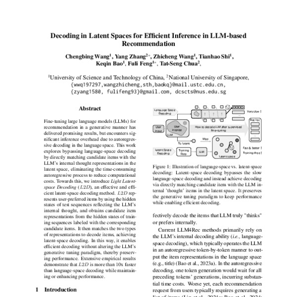 Decoding in Latent Spaces for Efficient Inference in LLM-based ...