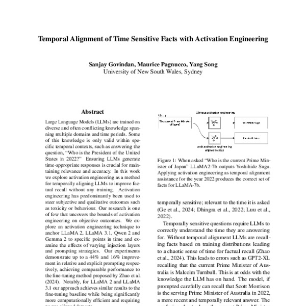 Temporal Alignment of Time Sensitive Facts with Activation Engineering ...