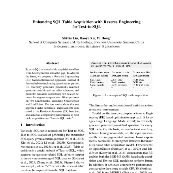Enhancing SQL Table Acquisition with Reverse Engineering for Text-to ...