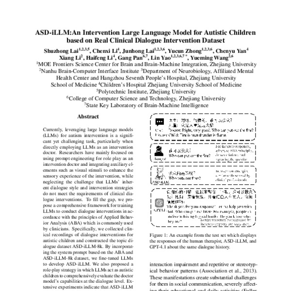 ASD-iLLM:An Intervention Large Language Model for Autistic Children ...