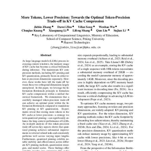 More Tokens, Lower Precision: Towards the Optimal Token-Precision Trade ...