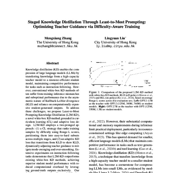 Staged Knowledge Distillation Through Least-to-Most Prompting ...
