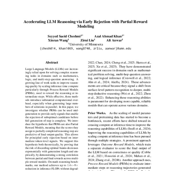 Accelerating LLM Reasoning via Early Rejection with Partial Reward ...